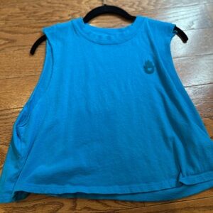 Spiritual Gangster Turquoise cropped tank